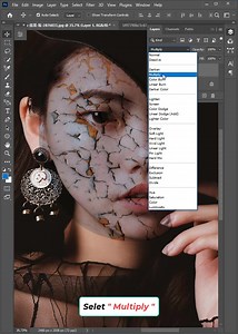 How To Created Cracked face in Photoshop2023 | Photoshop Shorts Tutorial #crackedface #cracked #face #photoshop2023 #photoshopediting #graphicsdesign #adobephotoshop #tutorial #shorts | Graphics Solution Tricks