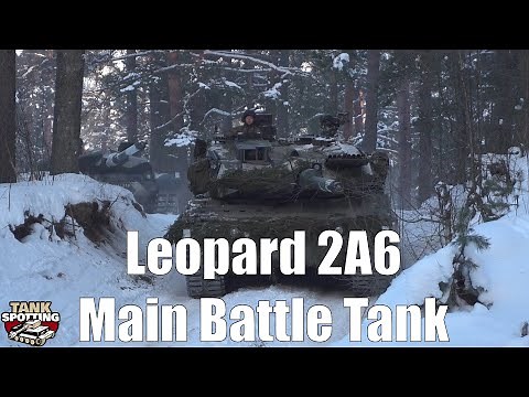 Leopard 2A6 Tanks Winter Maneuvers - Platoon In Forest March