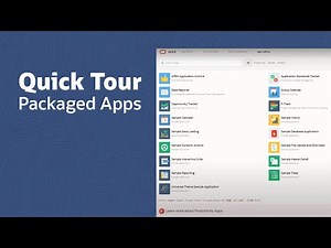 Oracle APEX: Quick Tour of Packaged Apps