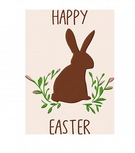 Happy Easter W/ Floral Bunny Rabbit Easter Embroidery Design Holiday DESIGN FILE Instant Download - Vp3 Exp Dst Hus Jef Pes Formats 2 Sizes - Etsy