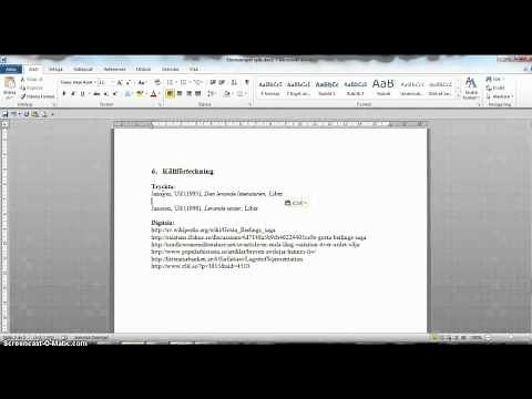 Källförteckning (visas i Word)