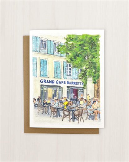 Avignon Cafe Watercolor Note Cards, French Scene Stationery Set, Cards for Her, Folded Blank Note Cards, Gift for Her, Set of 12 - Etsy