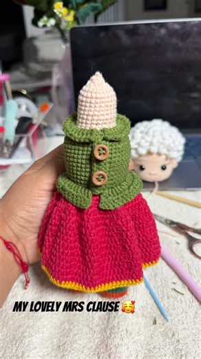 Mrs clause.!🥰 #crochet #crochetpatterns #tejedoras #amigurumicrochet #handmade #mrsclaus