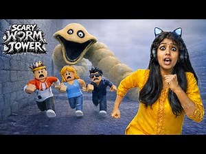 I'm Trying To Climb The Most Dangerous Scary Worm Tower in Roblox! 😱🔥