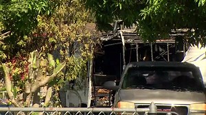 1 hospitalized after trailer behind Homestead home catches fire - WSVN 7News | Miami News, Weather, Sports | Fort Lauderdale