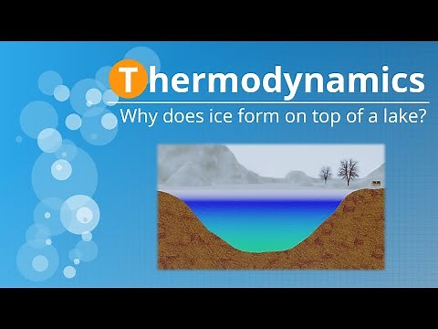 Why does ice form on the top of a lake?