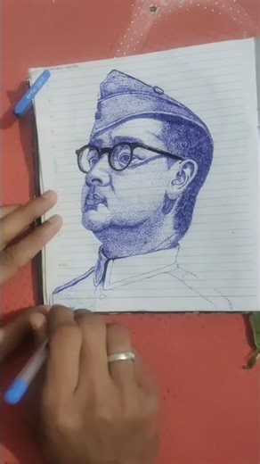 draw pen skech of Subhas chandra bose 🖌️🎨#sketch #trendingshorts #drawing #artisticchannel