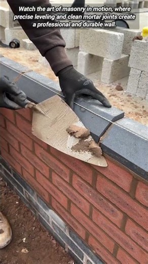 Professional Masonry Techniques For Installing Blue Brick Wall Coping