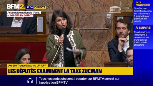 Taxe Zucman: "Ce qui importe c'est l'effort des milliardaires", insiste Aurélie Trouvé, députée LFI
