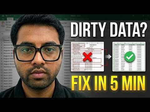 How to Clean Data in Excel (TRIM, Remove Duplicates, SUBSTITUTE) | upGrad Learning