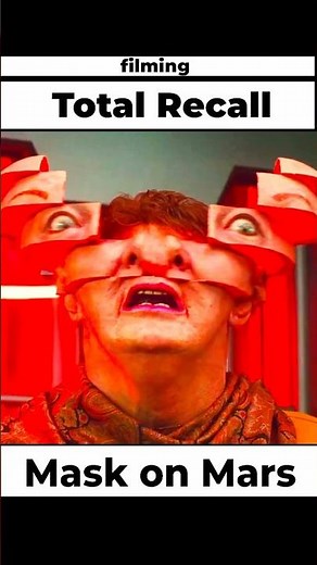 Filming Total Recall. Disguise mask in Mars scene