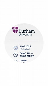 Join us on 11 March, 4-5pm IST, for a webinar on the MSc Advanced Computer Science at Durham University! 🎓 Meet Dr. Anish Jindal from the Department of Computer Science and discover: ✨ Course content and specialisations ✨ Life at Durham University ✨ How these industry-focused degrees prepare you for your career 💻 Delivered by a top-10 department at a Russell Group university, this programme imparts the skillset for today’s fast-evolving industries. 🌟 Talk directly to academic experts and see 