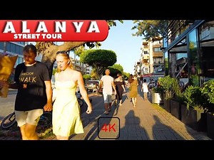 alanya 2025 street tour ! alanya city center ! alanya antalya turkey holiday turkey travel 4k 60 fps