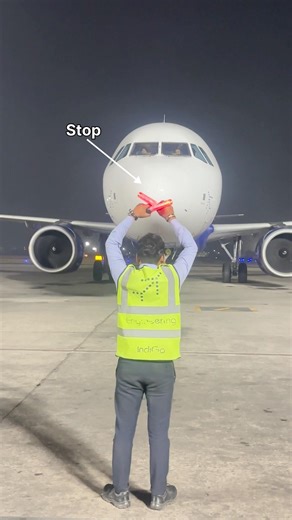 Marshalling of Aircraft #marshalling #marshaller #aviation