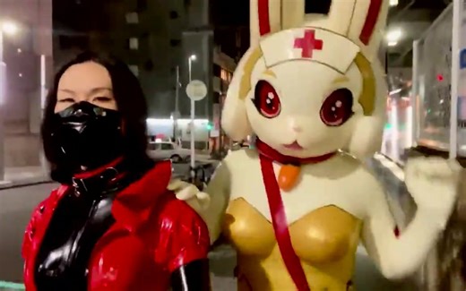 梦 幻 联 动！当乳胶动物皮肤KIG娃娃遇上乳胶口罩蒙面女（其他视频219）