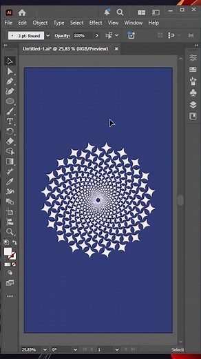 Geometric Spiral Pattern in Illustrator