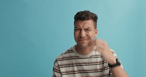 Thinking Confused Man Scratching Head Studio Stock Footage Video (100% Royalty-free) 3438507239 | Shutterstock