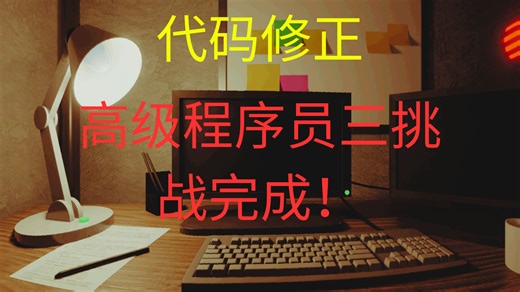 高级程序员三挑战完成！ —代码修正