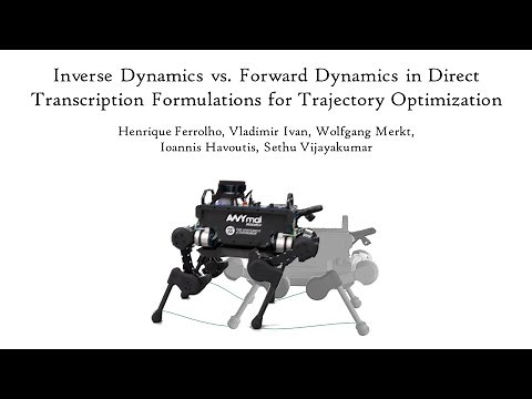 Inverse Dynamics vs. Forward Dynamics in Direct Transcription Formulations