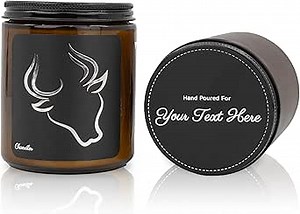 Zodiac Sign Collection - Scented Soy Candle - Customized Birthday Gift by Chandler Studio (Taurus, Peppermint & Eucalyptus)