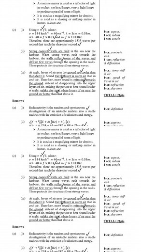 UCE Physics 535/1 Marking Guide & Revision Notes