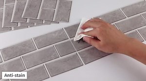 12-Sheet White Peel and Stick Wallpaper, Subway Tile 6''x12'' Self Adhesive Wall Tiles Waterproof PVC Stick on Backsplash Vinyl Decorative Tiles Stickers for Kitchen Bathroom