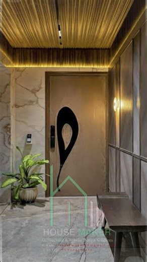 Trending Fluted Wooden Door Design #home #DoorDesign2026 #MainDoorDesign #WoodenDoor #ModernHome