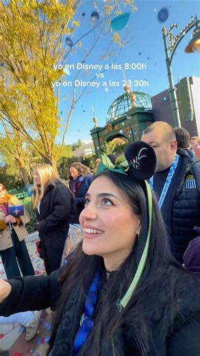 Disney a las 8:00 vs Disney a las 23:30😂#DisneylandParis #DisneyAdventureWorld #WorldOfFrozen