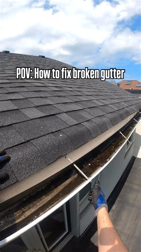 How to fix broken gutter #toronto #torontohomes #renovation #restoration #luxuryhomes #satisfying #cleaning #asmr | Shine Windows