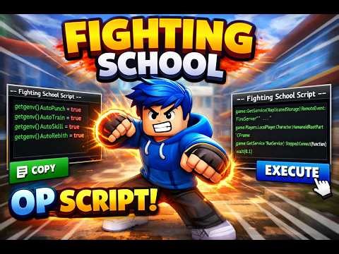 Best Fighting School Script 2026 | Auto Train + Auto Fight + OP GUI | Roblox Script (Working)