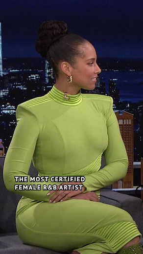 @Alicia Keys is the No.1 Certified Female R&B Artist of the Millennium! #FallonTonight