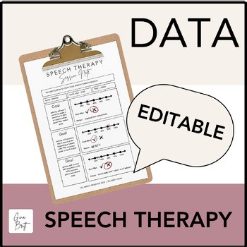 Speech Therapy Data Collection Sheet (editable)