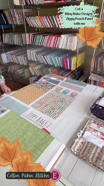 Cut a Riley Blake Designs Zippy Pouch panel with me and hop over to our link in bio to grab your panel and make yours! . https://cottonpickinstitchn.etsy.com/listing/1392488987 . #zippypouch #rileyblakedesigns #zipperpouch #cottagecore #grandmacore