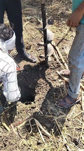 Digging holes for pole installation ✨ #short#machine#yt