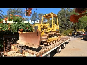 Cat D3 dozer coming home after being abandoned last 7 years! Pt2.. Letting my 8 year old drive it.