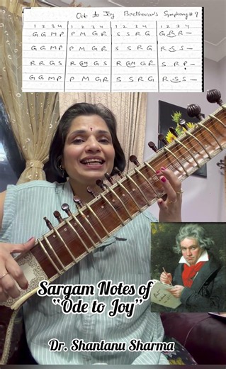 Sargam notes of “Ode to Joy” #sitar #odetojoy