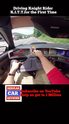 Regular Car Reviews on Instagram: "Driving Knight Rider K.I.T.T. for the First Time! #knightrider #Kitt #knightindustriestwothousand #kittreplica #knightriderkitt #knightridercar"