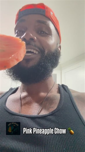 350 reactions · 21 comments | Pink Pineapple Chow  JUS DIFFERENT  Marinated pink pineapple slices in seasoning, herbs and pepper overnight. A combination of sweet, savory and spice  . . #pineapple #pinkpineapple #pineapplechow #fruit #fyp #explore #eats #viral #chefmode #herfavoritechef #chefjusblaze  | Jus Fields | Facebook