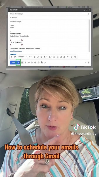 Scheduling emails through email. #techtip #add #technology #gmail