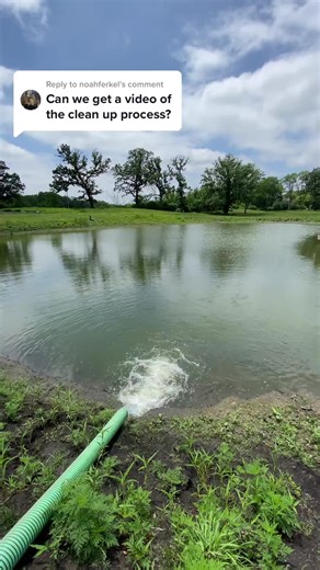 Replying to @noahferkel We pumped 36,000 gallons into this pond #fyp #satisfying #asmr #minnesota