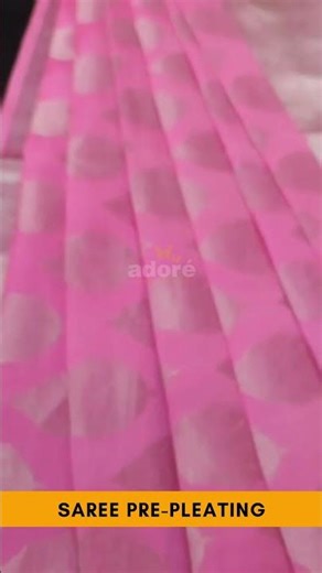 Perfect pleats in seconds! Saree pre-pleating tutorial for beginners adore #sareetips #shorts #viral