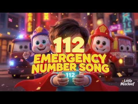 👉 📞 112 Emergency Number Song for Kids 🚓🚑🚒 | What To Do in an Emergency | Little Mischief