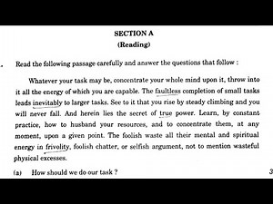 read the following passage carefully and answer the questions that follow