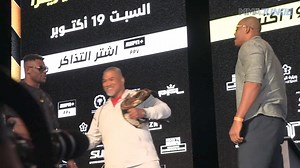 52K views · 675 reactions | PFL press conference faceoffs with Ngannou vs. Ferreira, Cyborg, McKee part 6 | MMA Junkie | Facebook