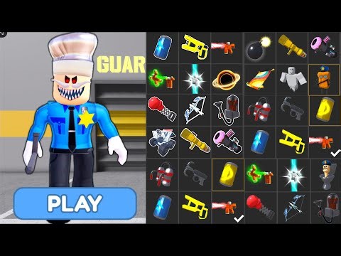 PAPA PIZZA PRISON ESCAPE! BARRY'S PRISON RUN OBBY HARD MODE Use All Items & Morphs Unlocked