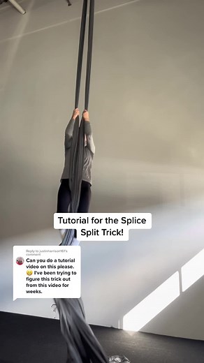 Replying to @justinharrison161 Tutorial for the Splice Split trick! #aerialist #aerialsilks #tutorial #aerialsilkstrick #aerialsilkstutorial #splittrick