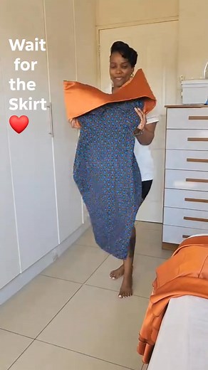 How would you wear it, with or without skirt? Beautiful as always ❤❤❤ | ByLa'One #shweshwedresses #traditionalwear #weddingguestdress | IsiShweshwe Dresses