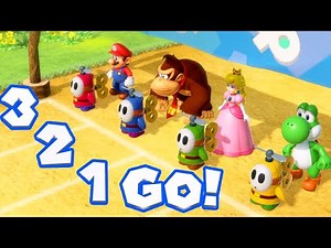 Mario Party Series - Collection of 3*2*1 Go Minigame - Mario vs Donkey Kong vs Peach vs Yoshi