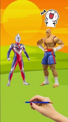 Ultraman Tiga vs. Street Fighter, that was amazing!. #ultraman #ウルトラマン #奥特曼