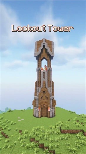Lookout Tower Build you NEED to Try #minecraft